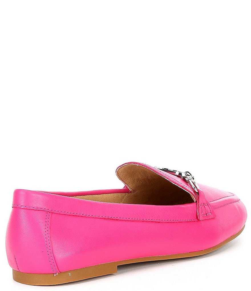 Lauren Ralph Lauren Averi Nappa Leather Embellished Oval Chain Loafers