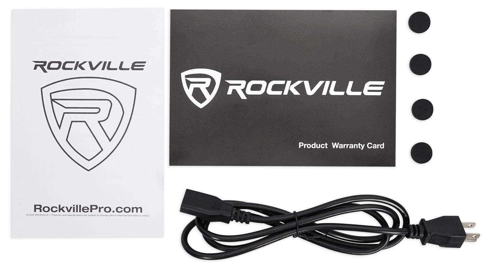 2) Rockville DPM6C 6.5" 420w Active Studio Monitors+Stands+Headphones+Mic+Shield
