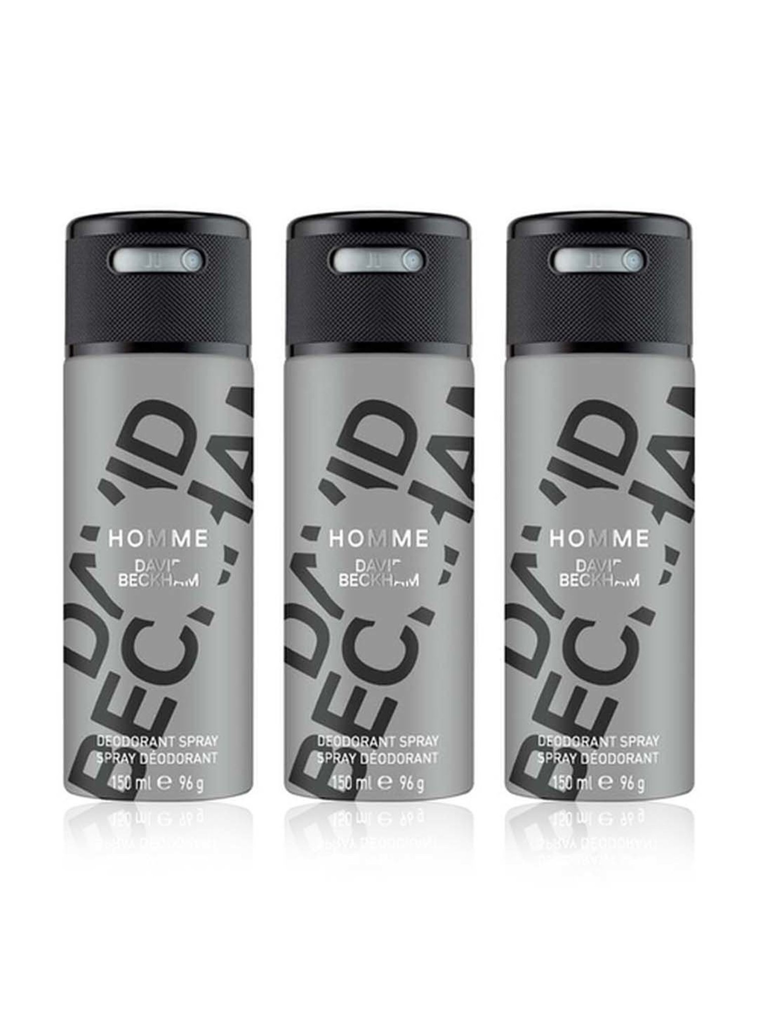 David Beckham Homme Deodorant Spray (Pack of 3)