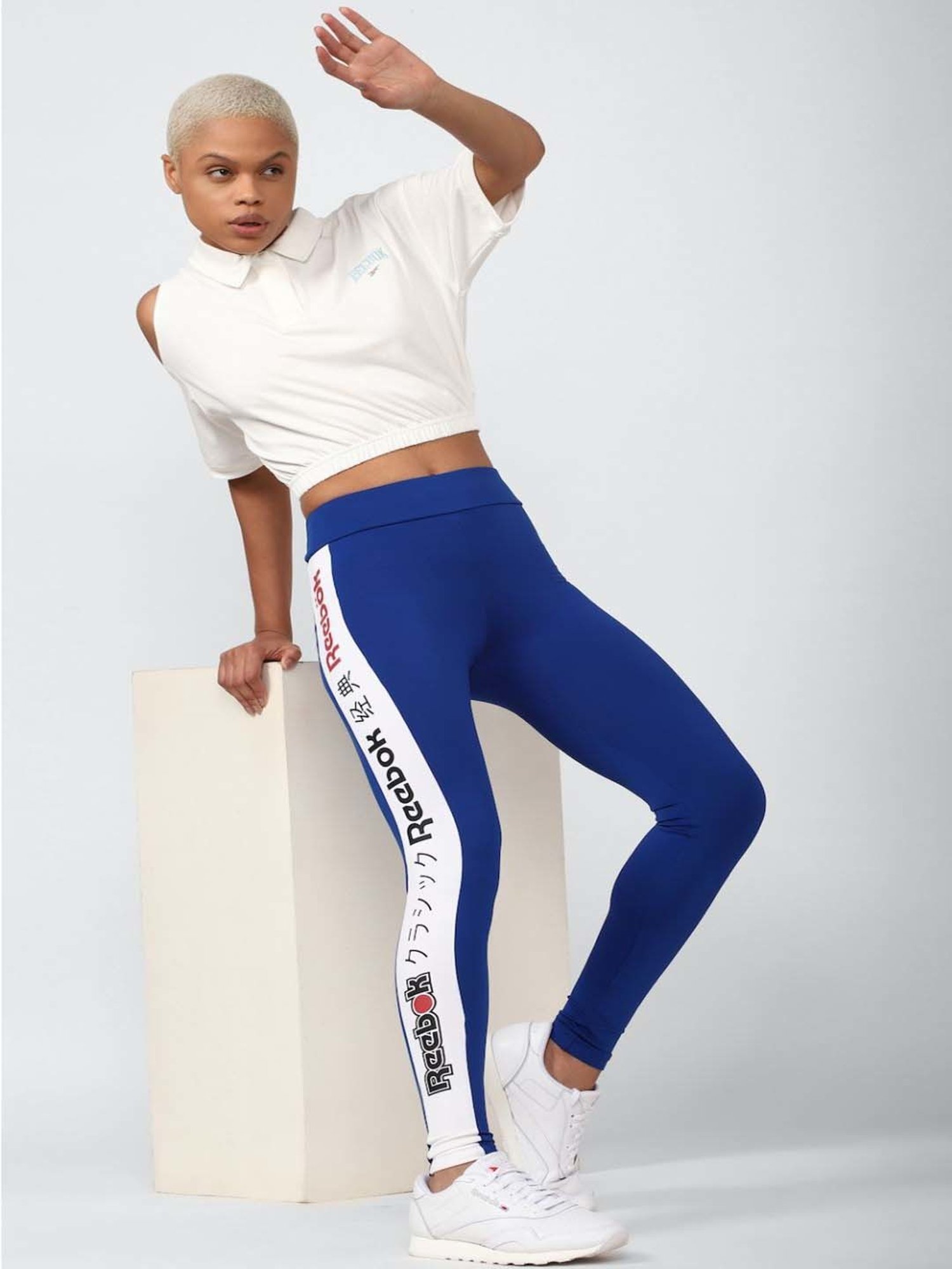 Reebok Off-White Cotton T-Shirt