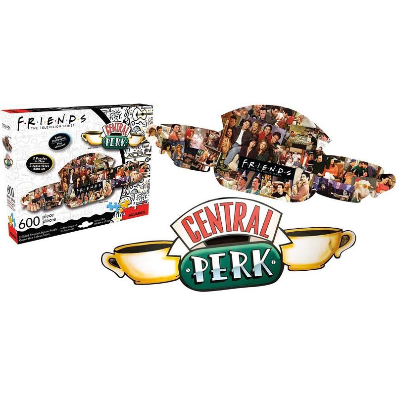 NMR Distribution Friends Central Perk & Collage 600 Piece 2 Sided Die Cut Jigsaw Puzzle