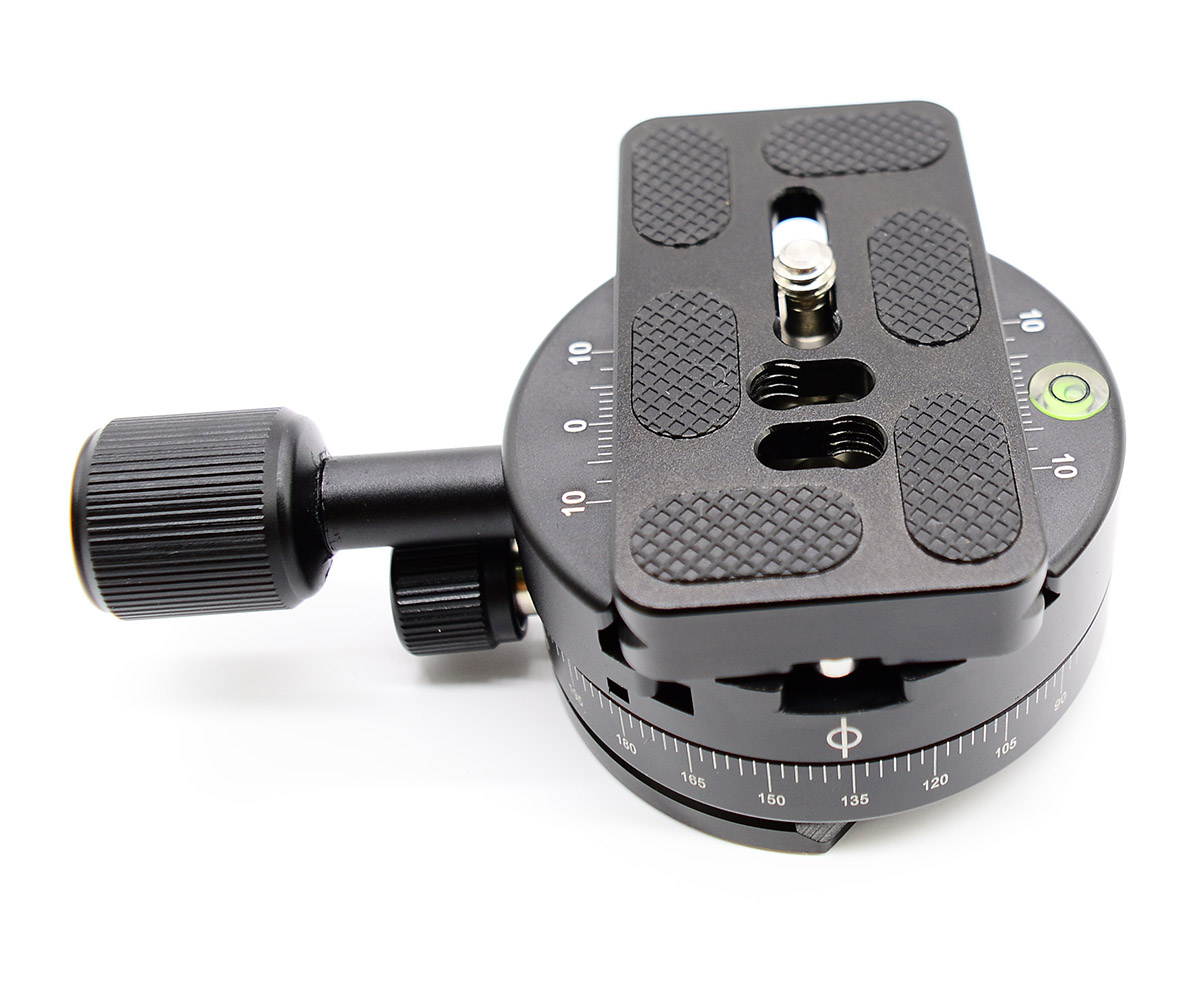 Koolehaoda 360&deg; Panoramic Head Professional Camera Tripod Panoramic Head Holder Universal Quick Release Plate Compatible with RRS/Arca-Swiss (LPC-1 Panoramic Head)