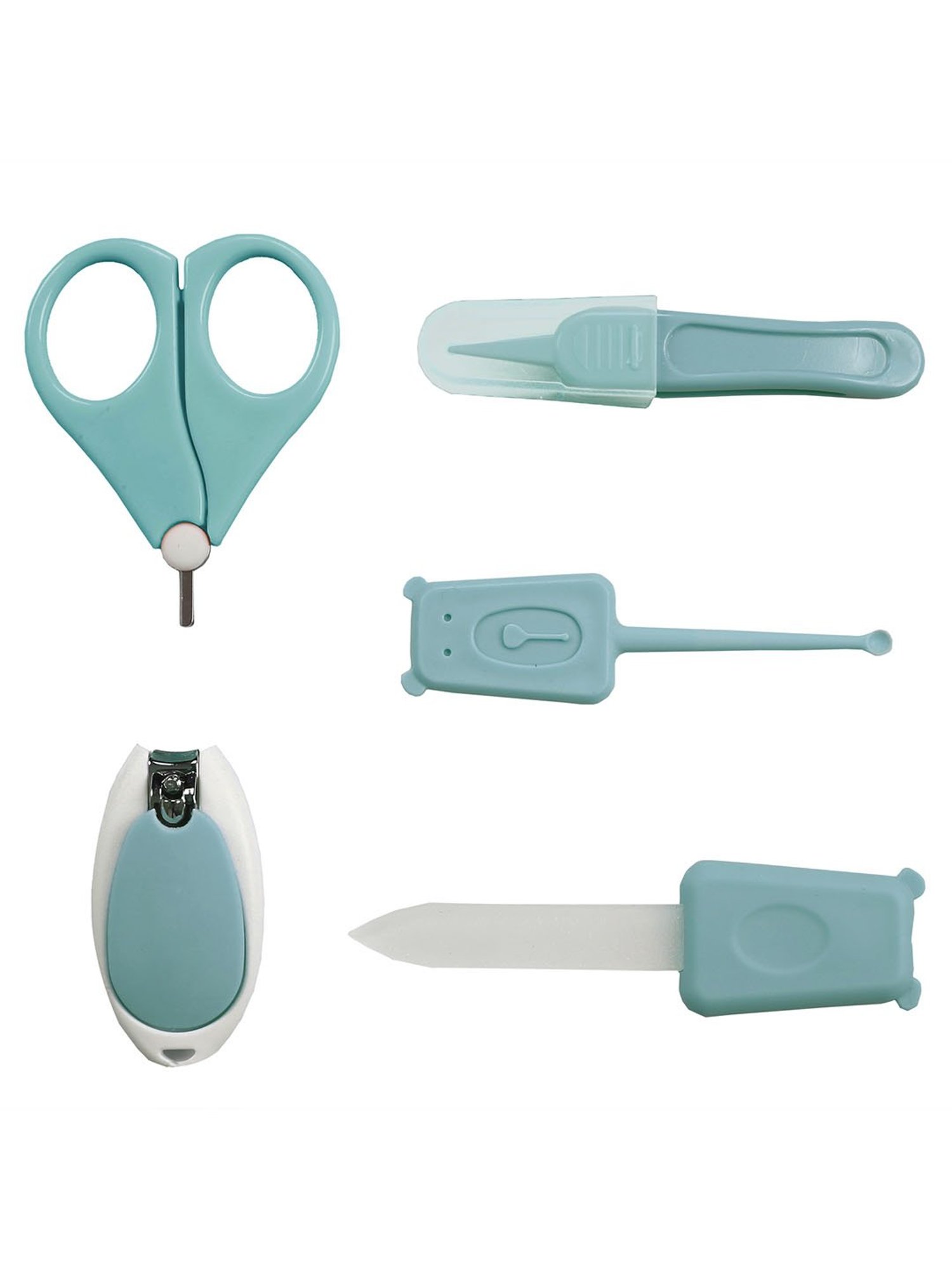 Baby Moo Teal Grooming Kit of 5 Pcs with a Nail Clipper