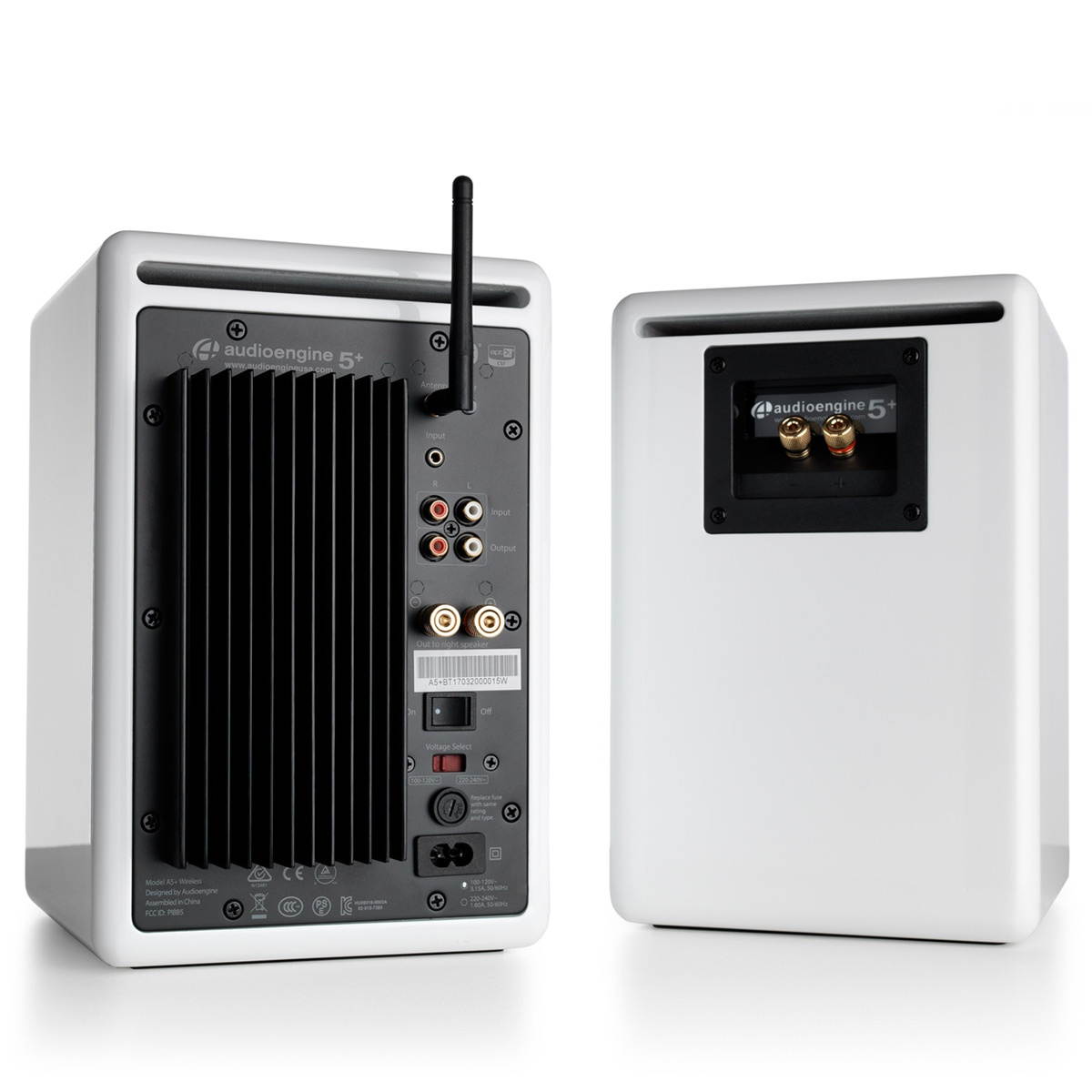 Audioengine A5+ Wireless Powered Bookshelf Speakers - Pair (White)