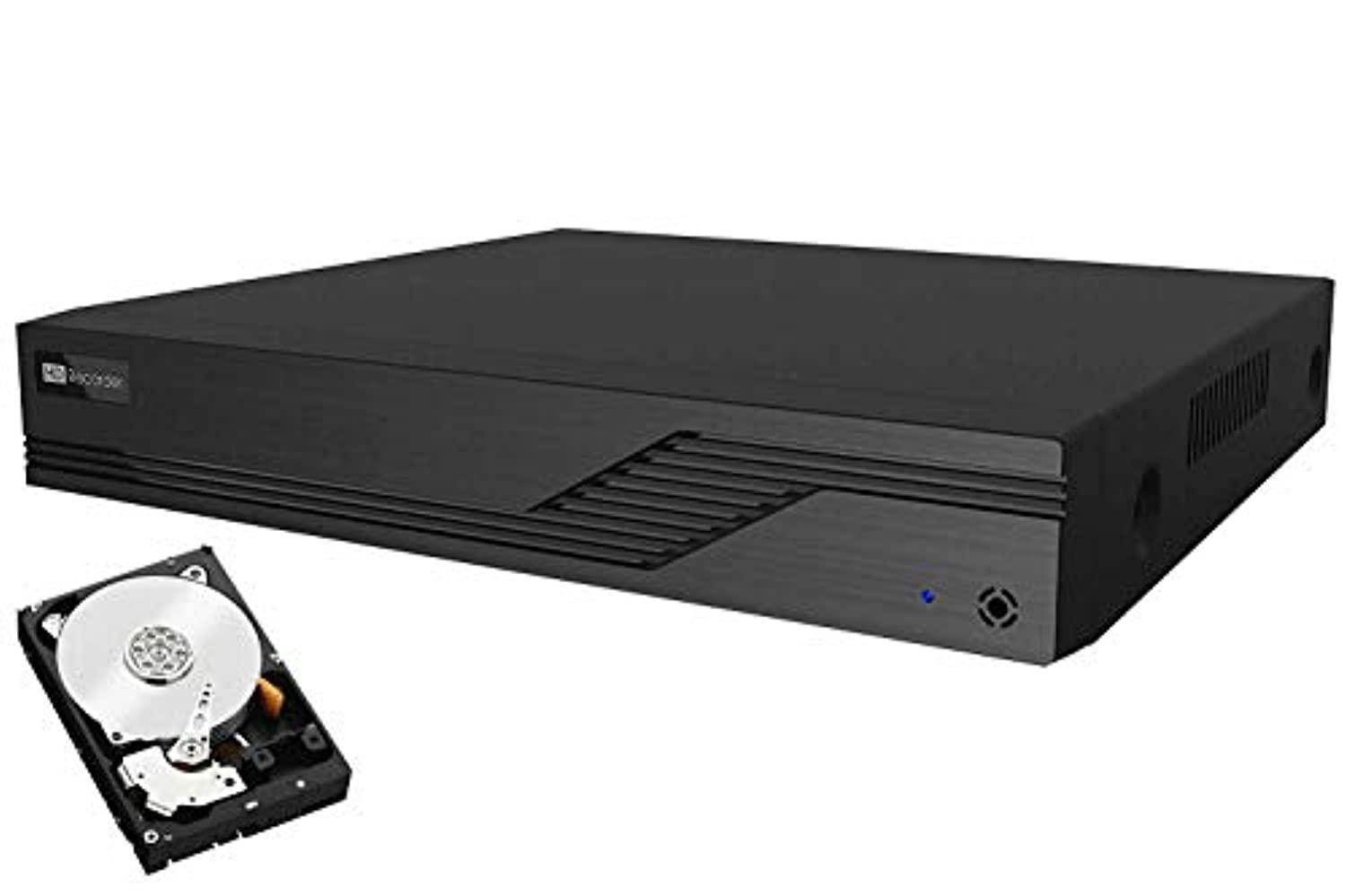 hdview 12ch security hd dvr/nvr, with 1tb hard drive, 8 channel (tvi/ahd/cvi/960h) cameras and 4 channel onvif ip cameras, surg