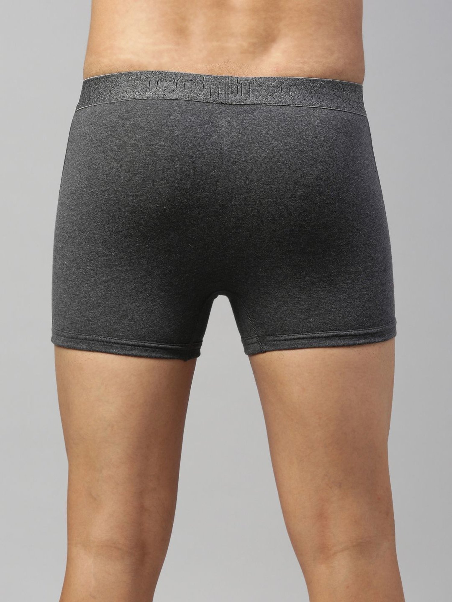 DIXCY SCOTT MAXIMUS Charcoal Melange & Wine Regular Fit Trunks - Pack Of 2