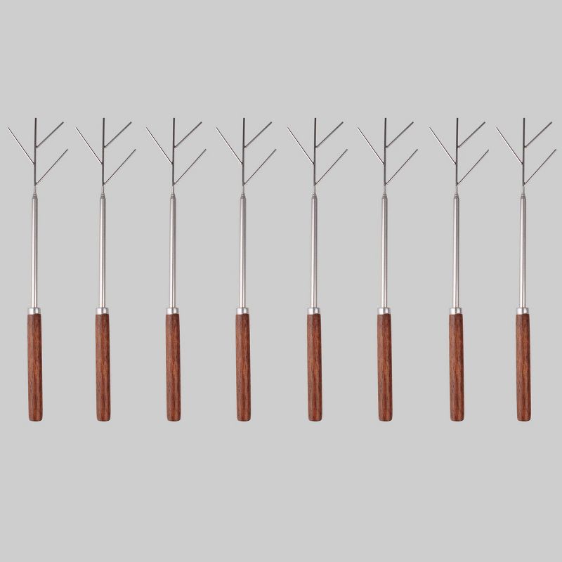 8ct Telescoping Stainless Steel Smores Sticks - Bullseye's Playground™