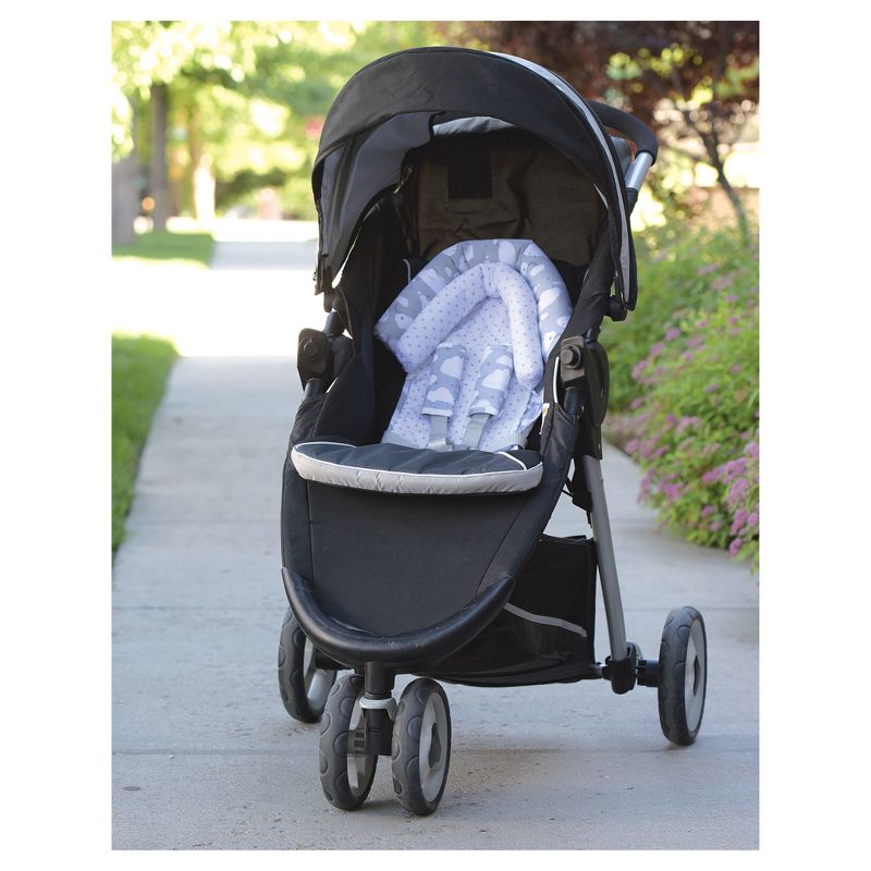 GO By Goldbug Space Duo Head Support And Strap Cover Set For Car Seat, Stroller, Bouncer