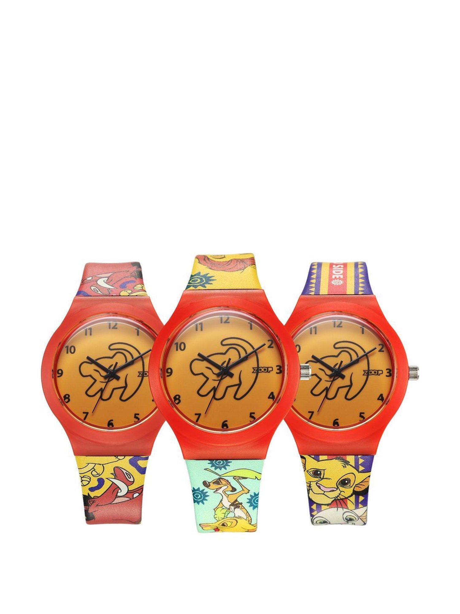 Zoop 16018PP04 Disney Kids Analog Watch with 3 Straps