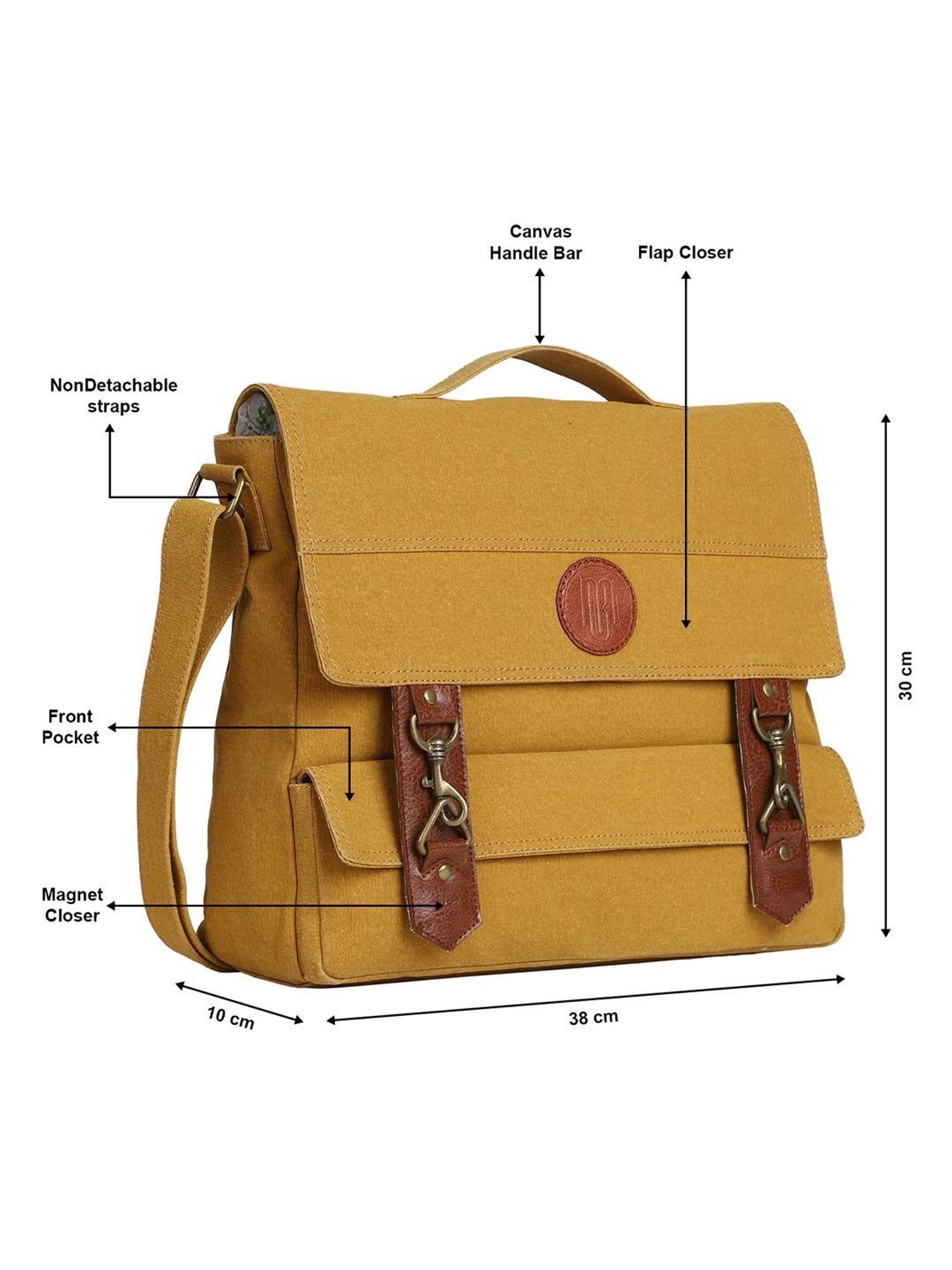 Priority Navy Synthetic Medium Messenger Bag