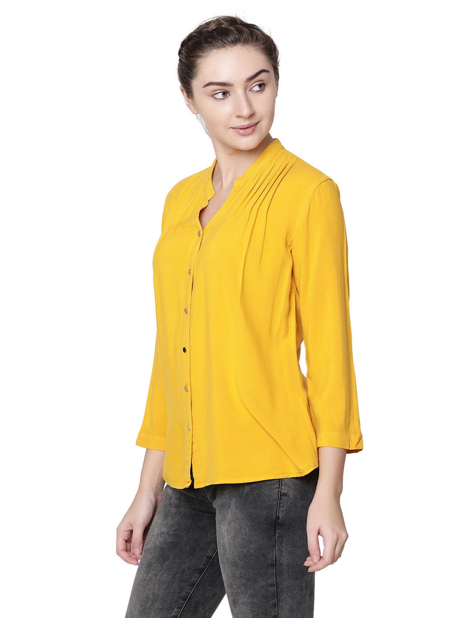 Identiti Yellow Regular Fit Shirt
