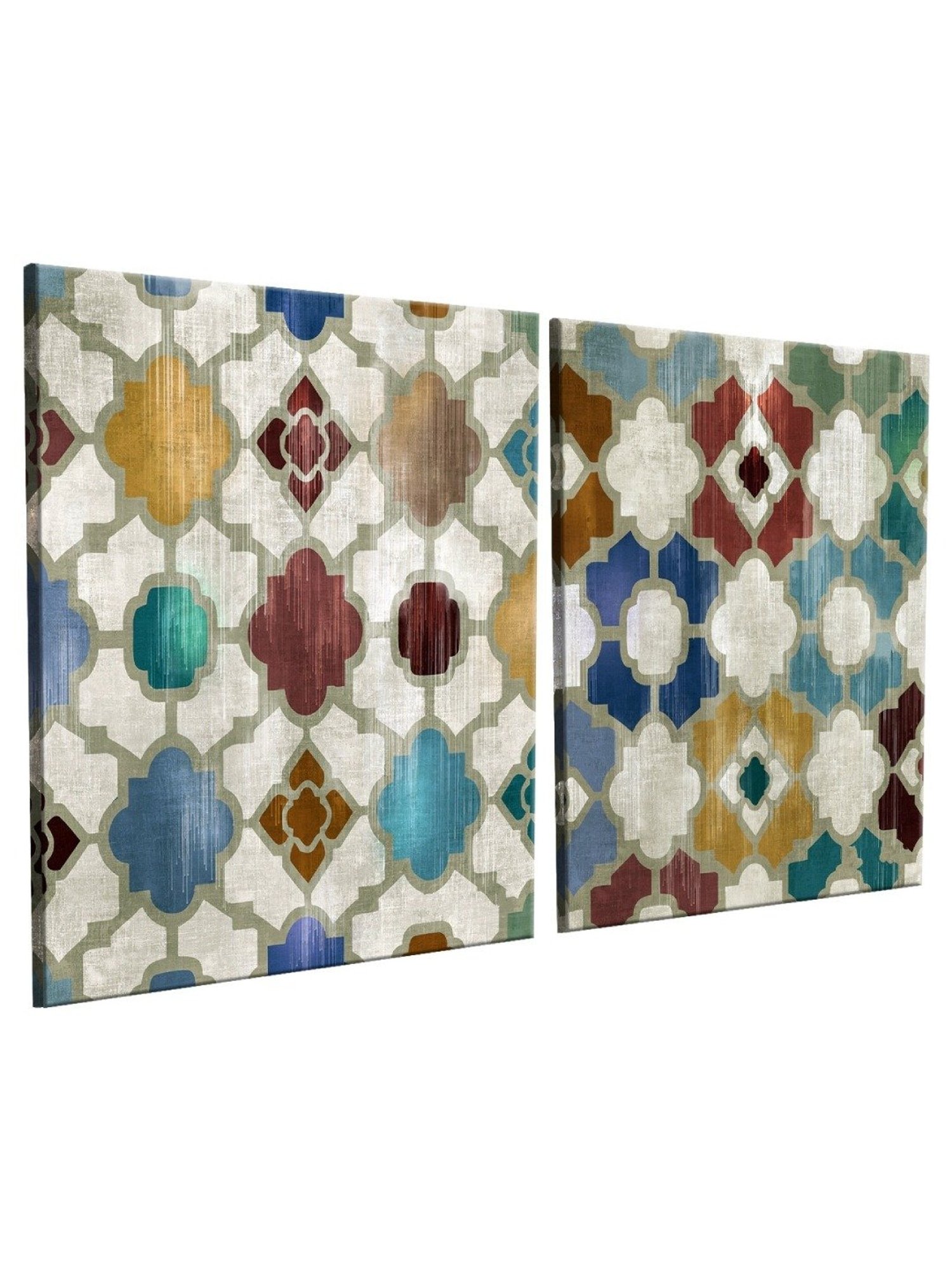 Art Street Mandala Chakra Printed Multicolor Cotton Canvas Wall Art - Set Of 2