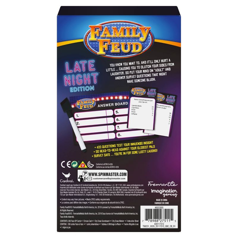 Family Feud Late Night Edition Board Game