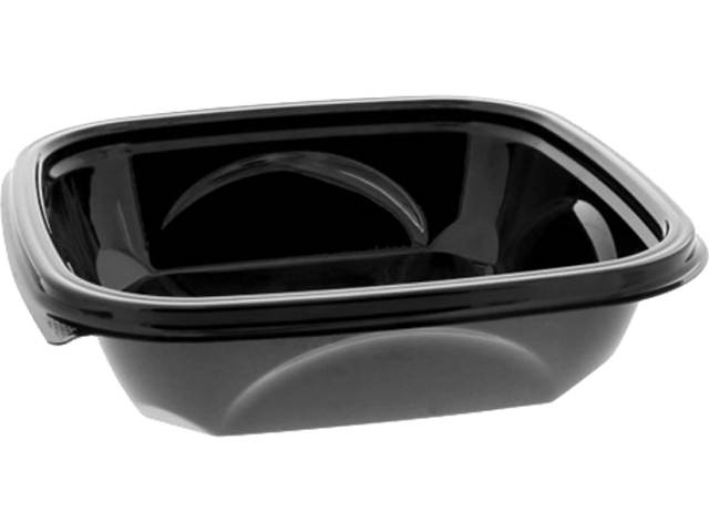 EarthChoice PET Container Bases, 24 oz, 7 x 7 x 1.52, Black, 300/Carton SAB0724