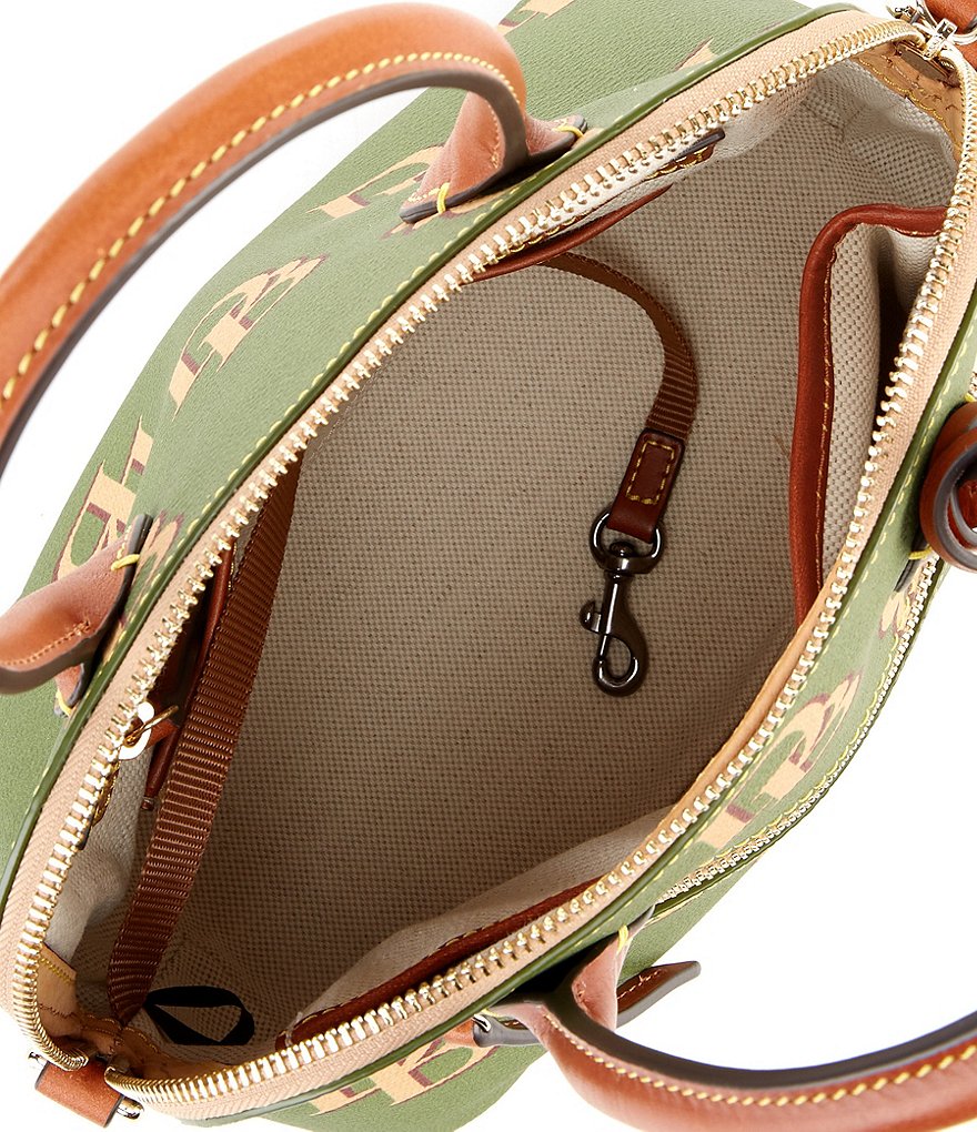 Dooney & Bourke Signature Monogrammed Collection Domed Satchel Bag