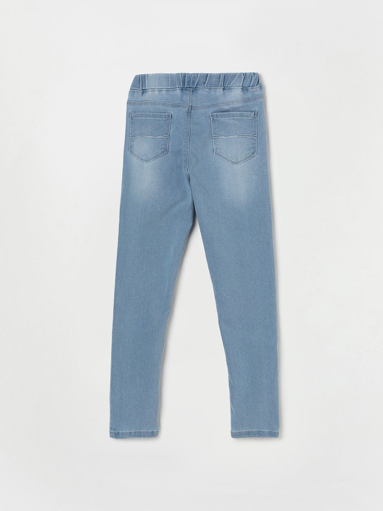 GJ baby Girls Blue Washed Jeans
