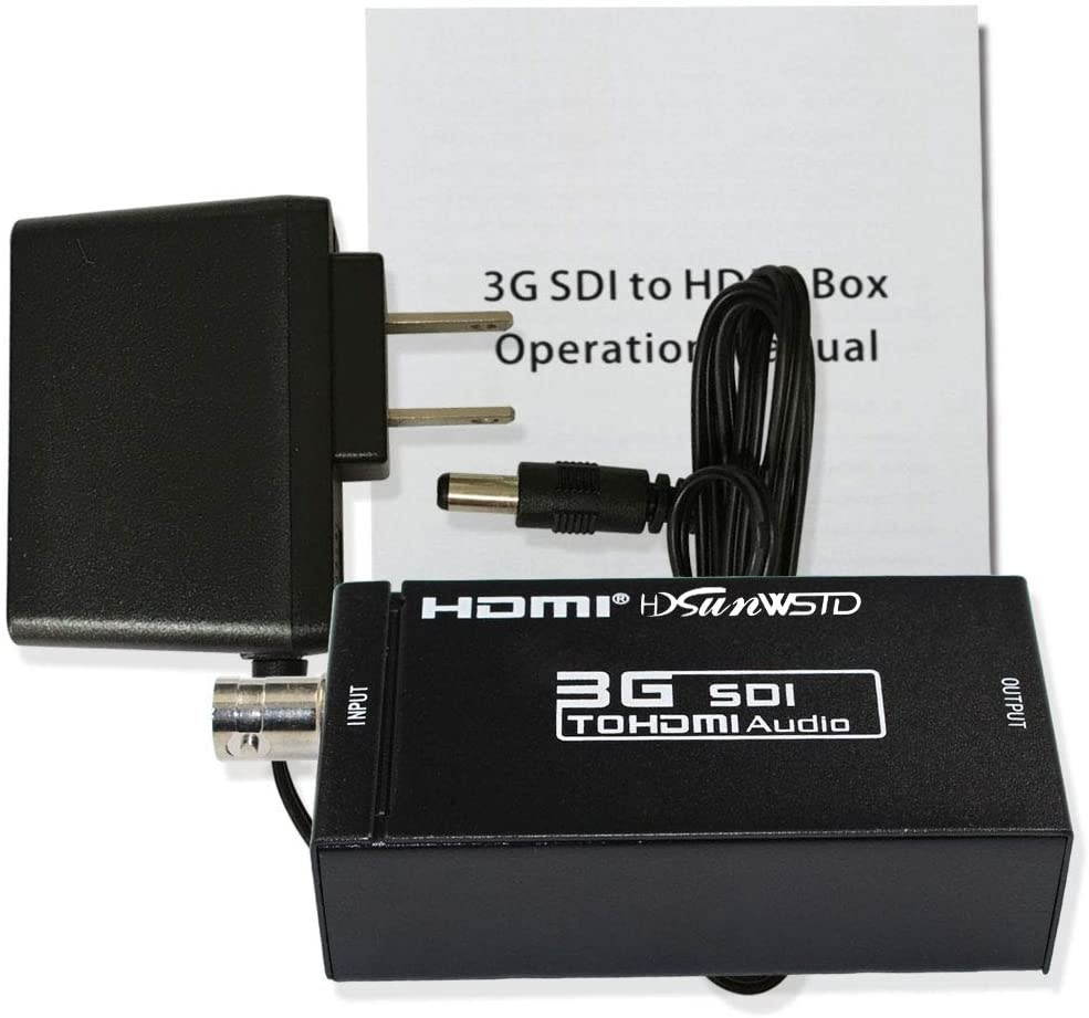 SDI to HDMI Adapter Video Converter Mini 3G HD 720p/1080p Sdi Hdmi Adapter for HD-SDI and 3G-SDI Signals