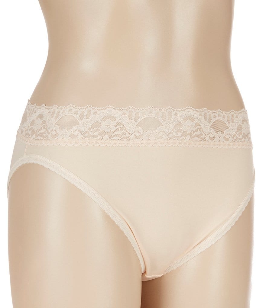 Cabernet Seamed To Fit Stretch Hi-Cut Lace Brief Panty