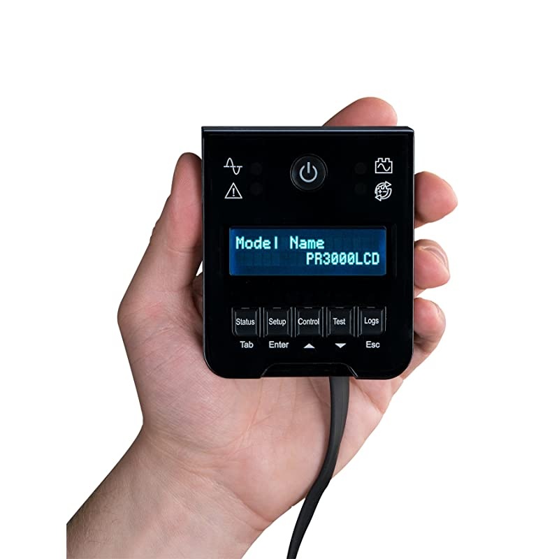 PR3000LCD Smart App Sinewave UPS System, 3000VA/2700W, 10 Outlets, AVR, Tower Black