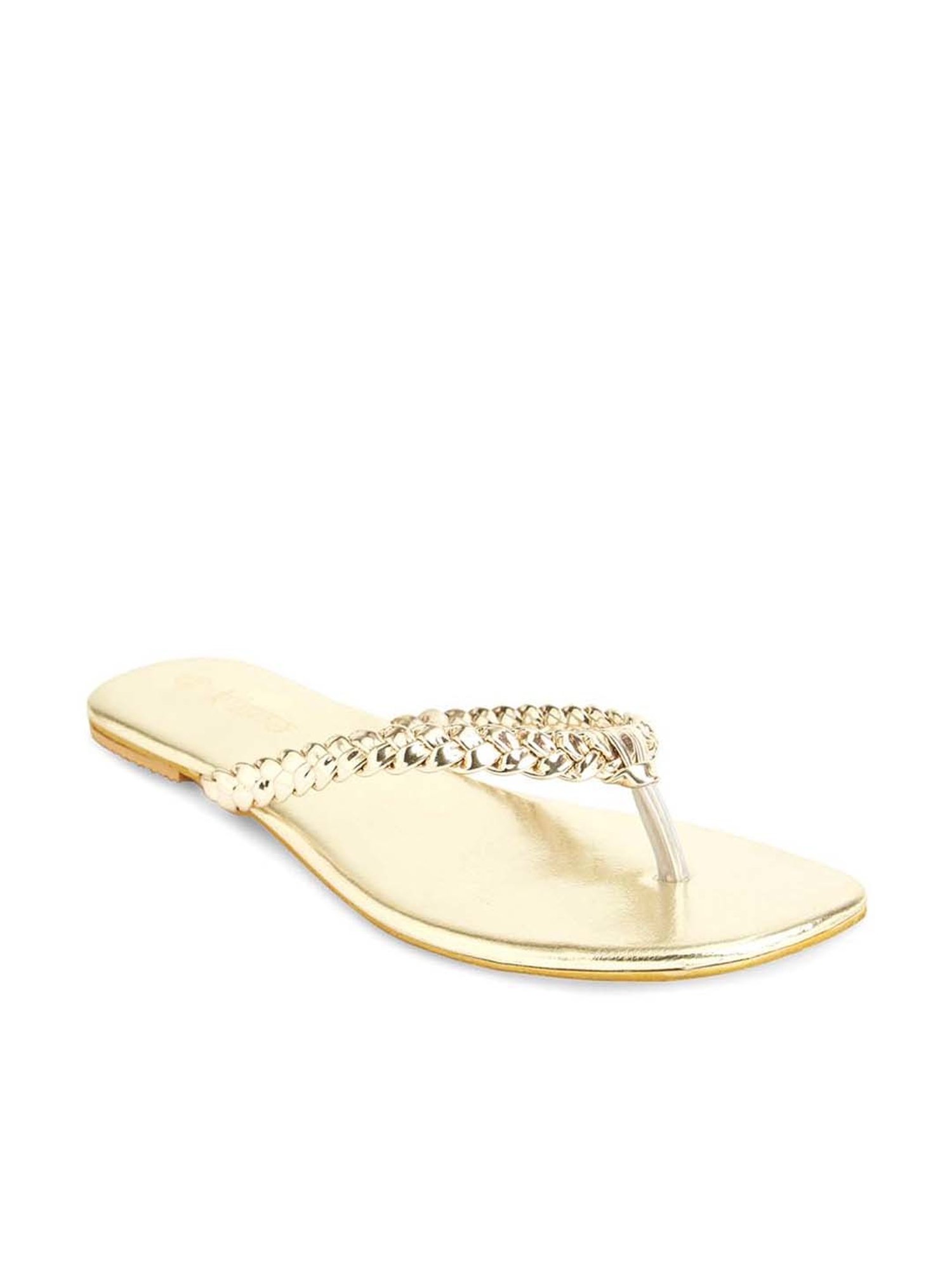 Kiana Women's Gold Thong Sandals