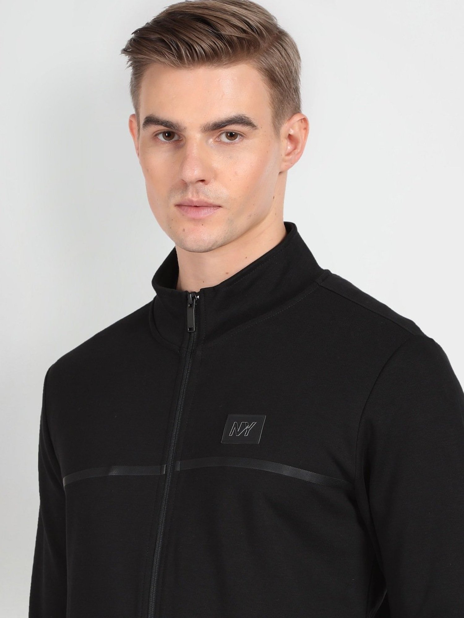 Arrow Newyork Black Cotton Regular Fit Sweatshirt