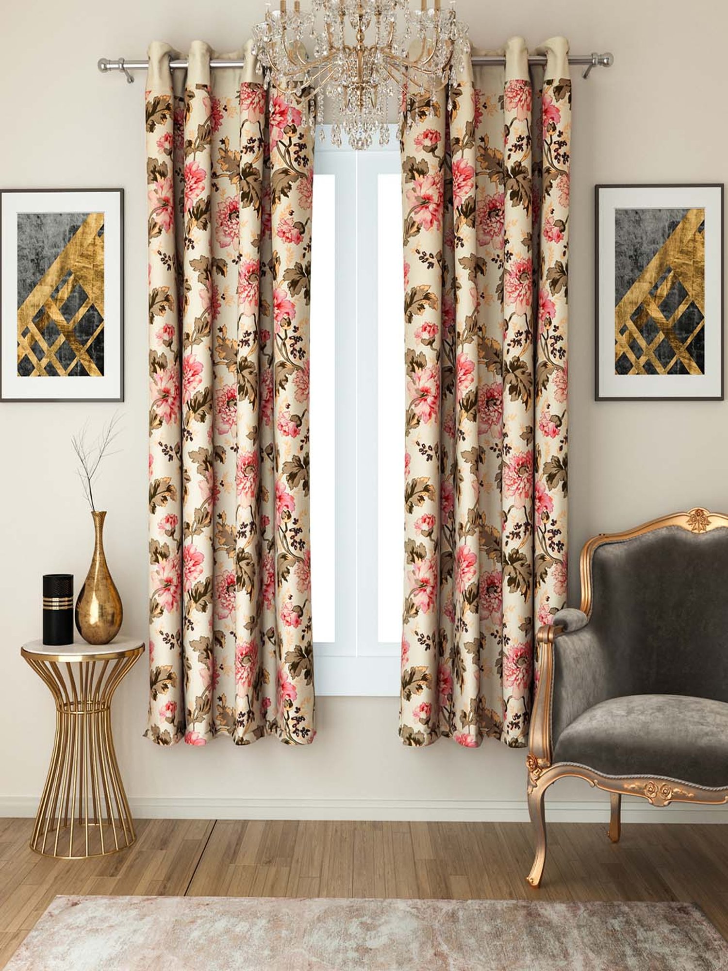 Swayam Eyelet Window Curtains - Set of 2 (5 Ft)