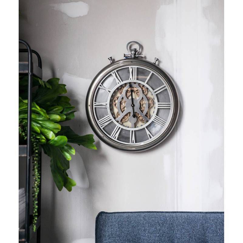 20" Metal Cut Out Roman Numeral Wall Clock Black - Patton Wall Decor
