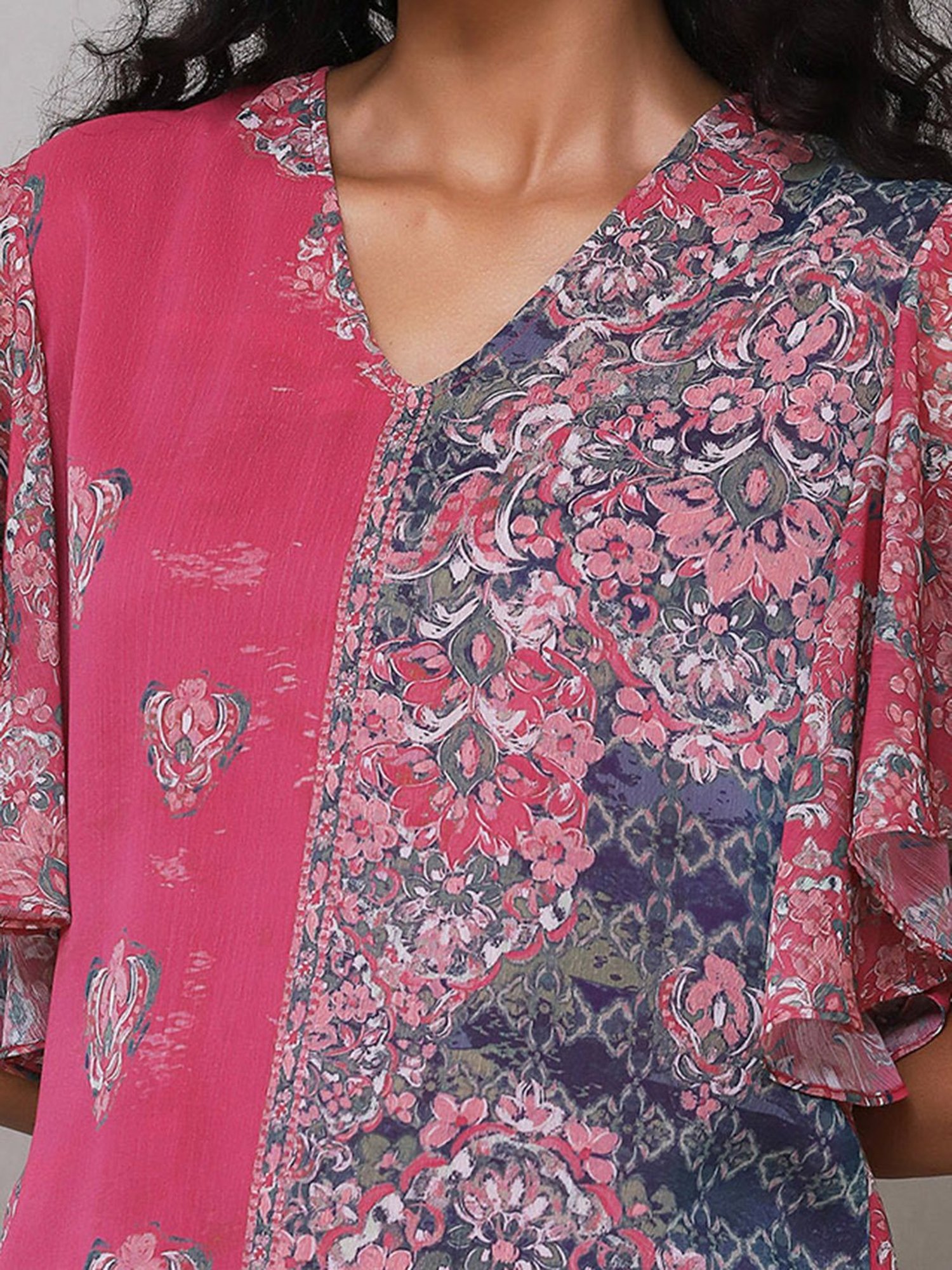 aarke Ritu Kumar Pink Printed Top