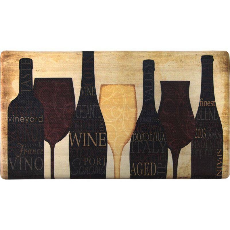 Home Dynamix 19" x 35" Wine Silhouette Kitchen Mat Brown