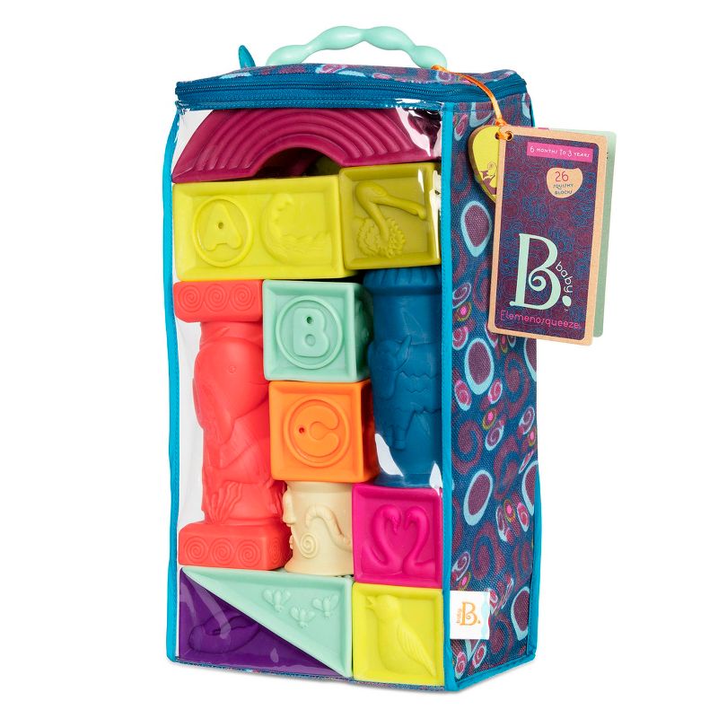 B. toys Educational Baby Blocks - Elemenosqueeze