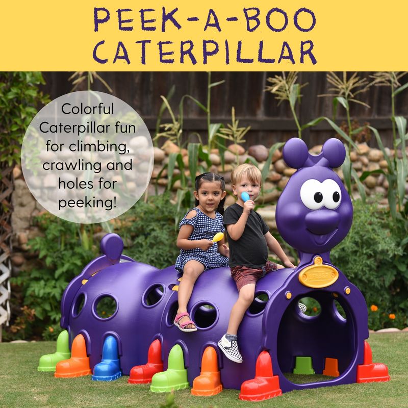ECR4Kids Indoor/Outdoor Caterpillar Plastic Climbing Play Structure for Kids