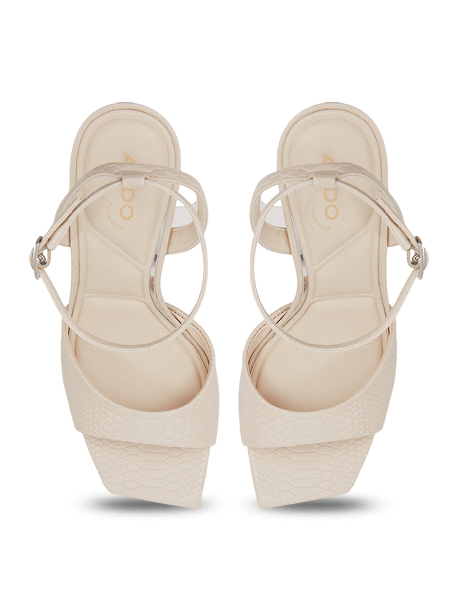 Aldo Women's Lettie Beige Ankle Strap Stilettos