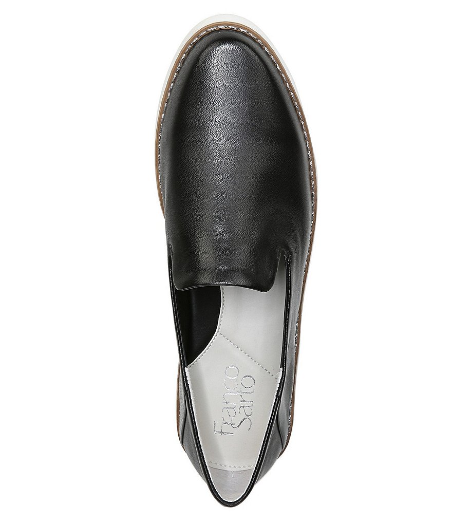 Franco Sarto Iconic Leather Slip-On Platform Sneakers