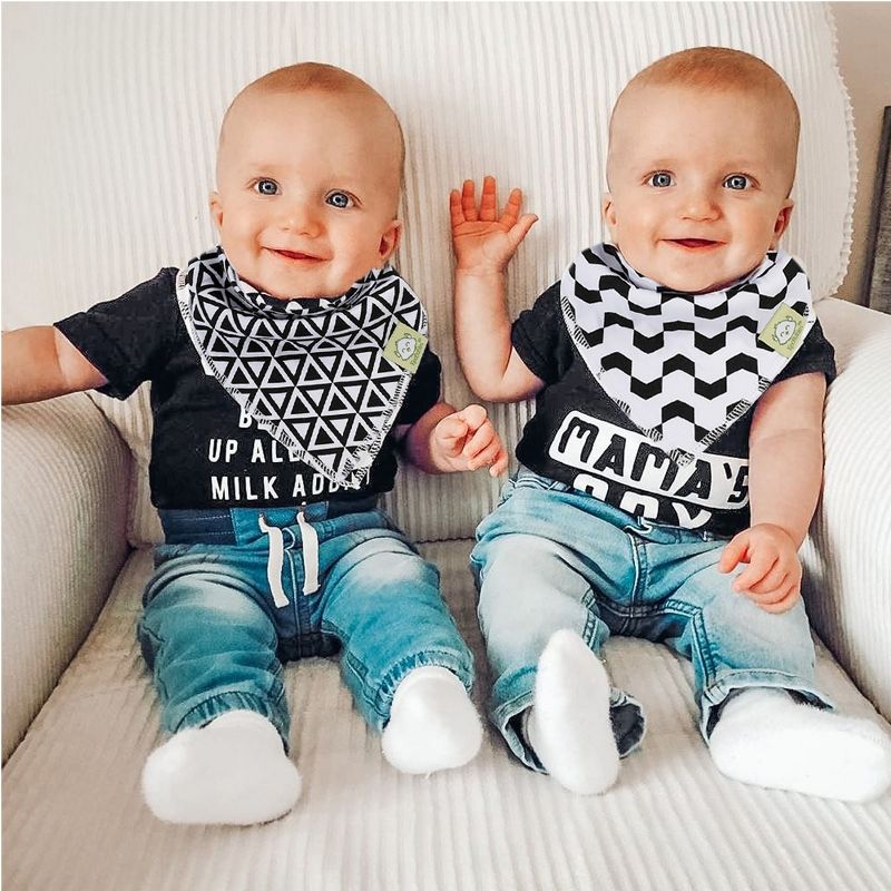 aden by aden + anais essentials 3pk Water Resistant Bib - Minnie Rainbows