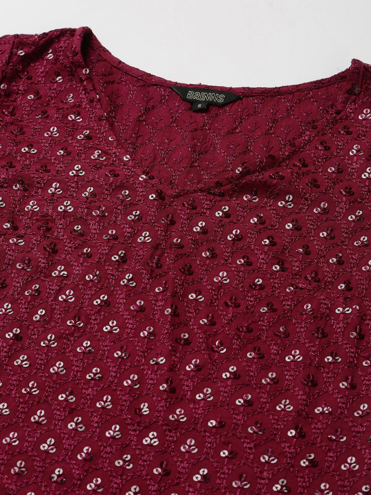 BRINNS Purple Embellished A Line Dress