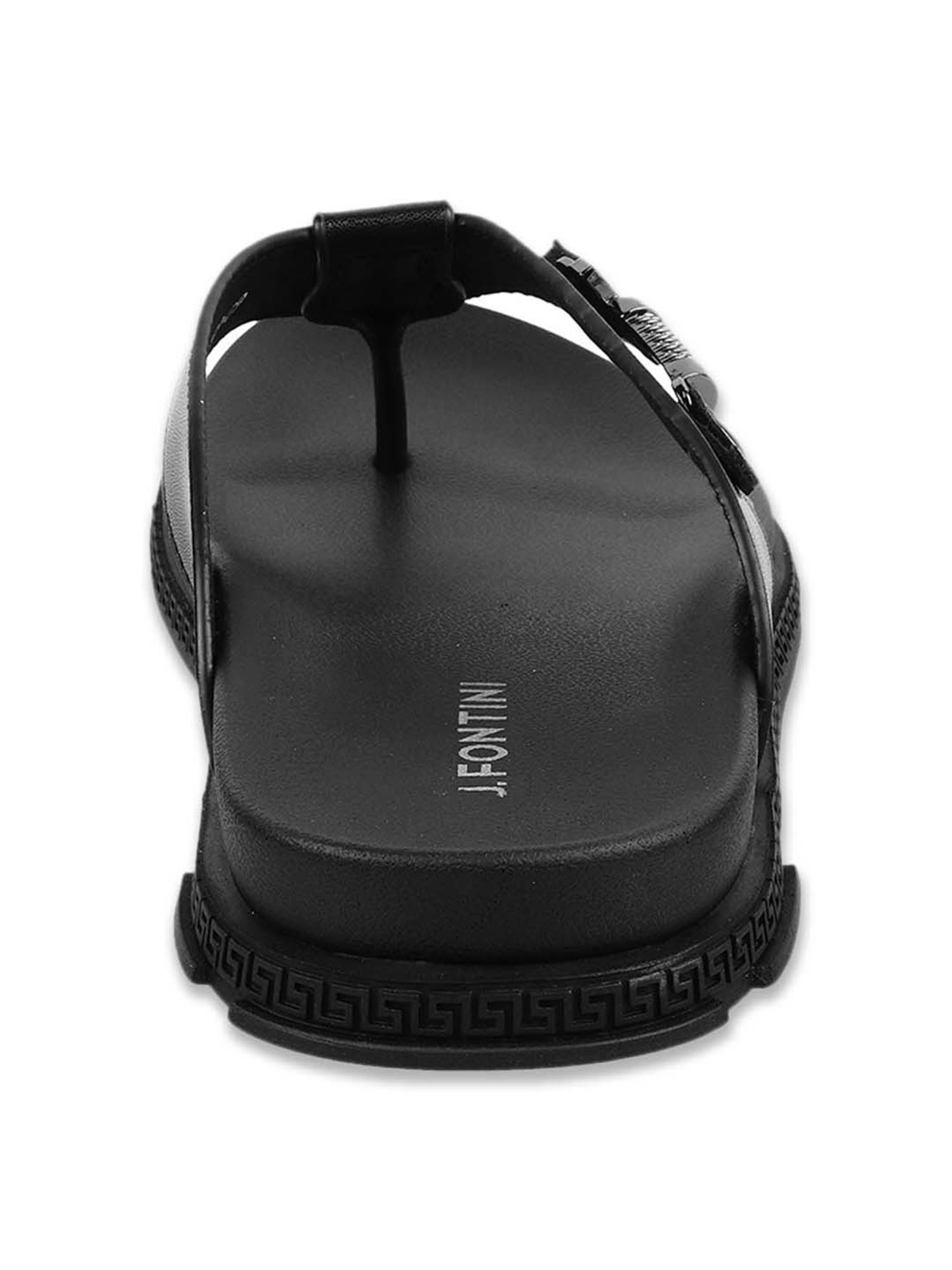 J. Fontini by Mochi Men's Black Thong Sandals