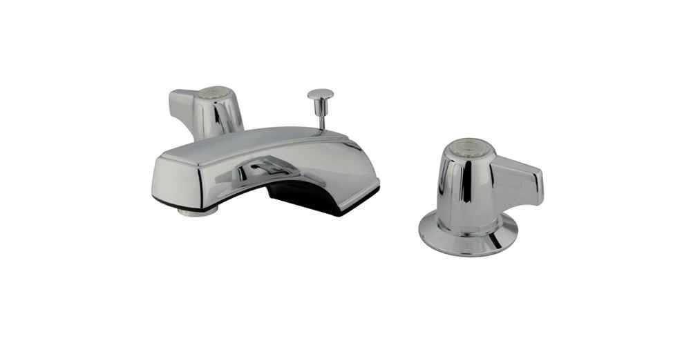 Two Handle 8 to 16 Widespread Lavatory Faucet with Retail Pop-up