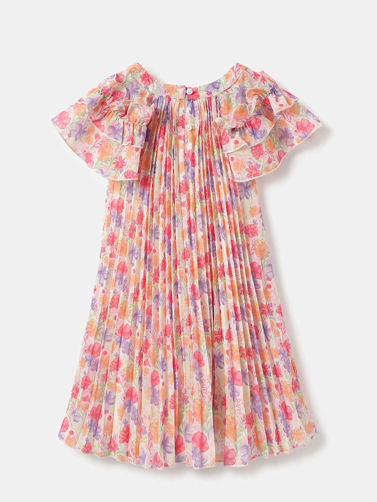 Budding Bees Kids Multicolor Floral Print Dress