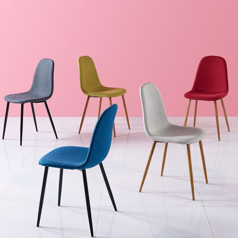 Set of 2 Minimalista Fabric Chairs White - Versanora