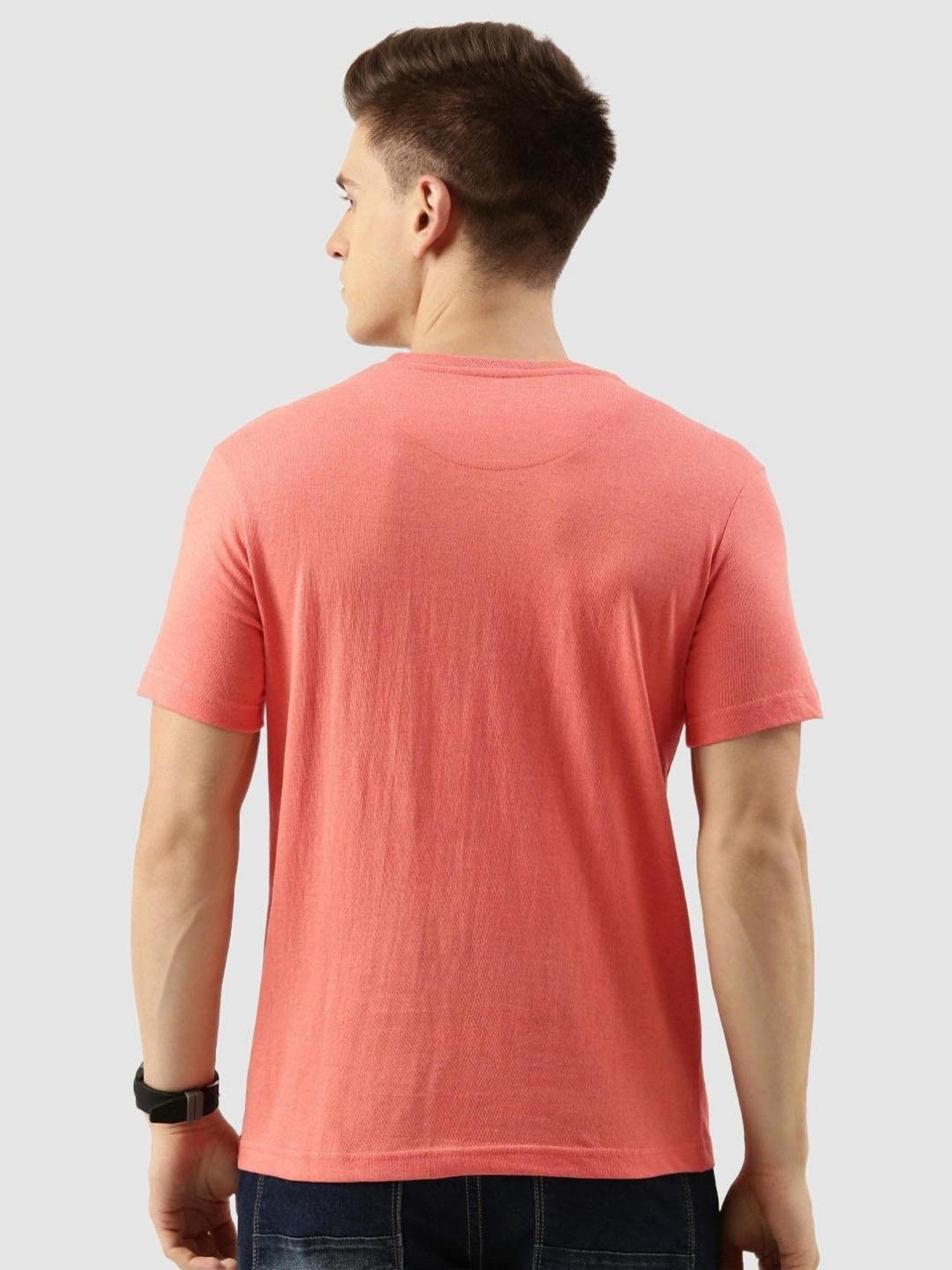Bene Kleed Peach Regular Fit T-Shirt