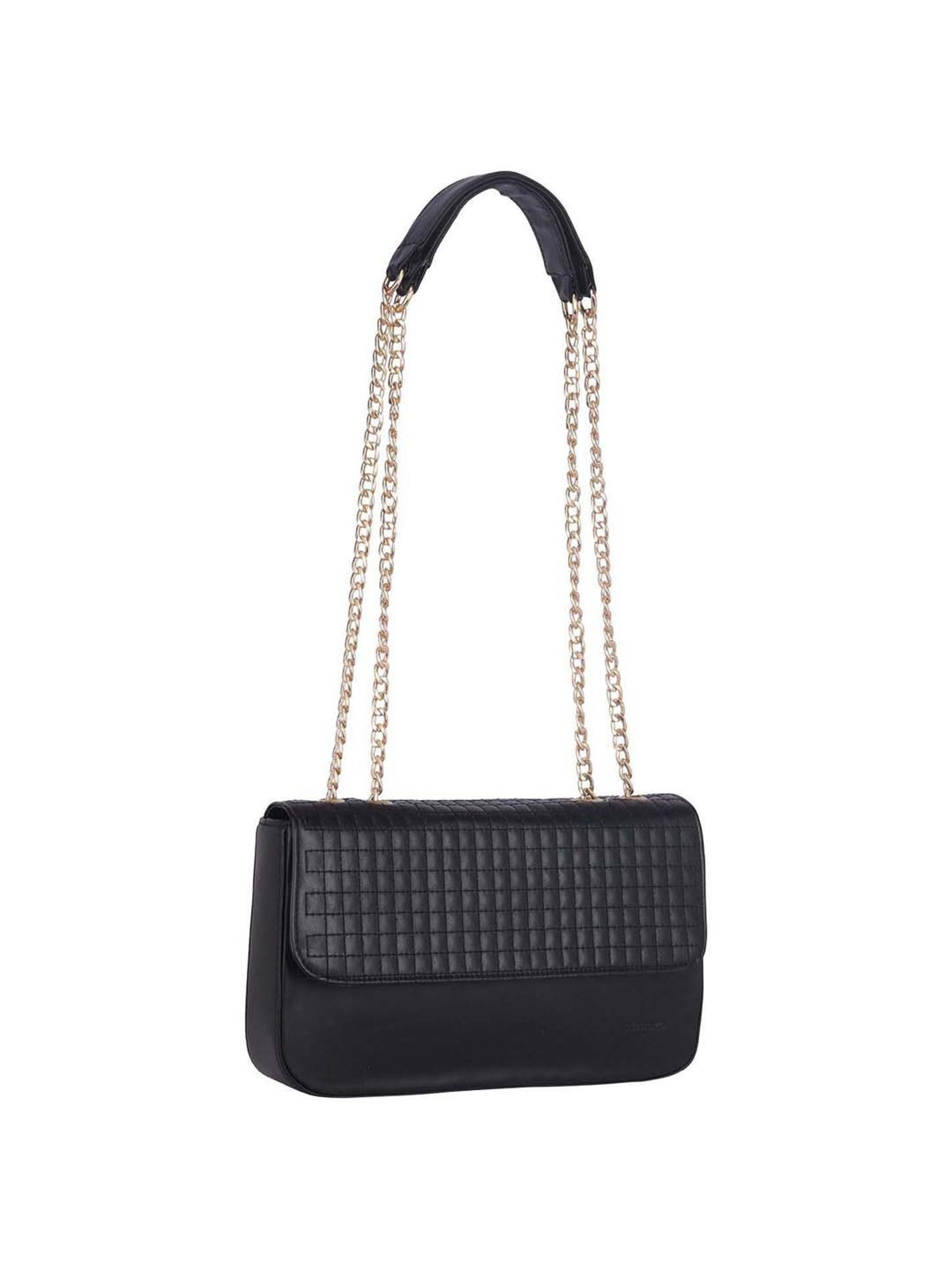 Abeeza Black Quilted Small Sling Handbag