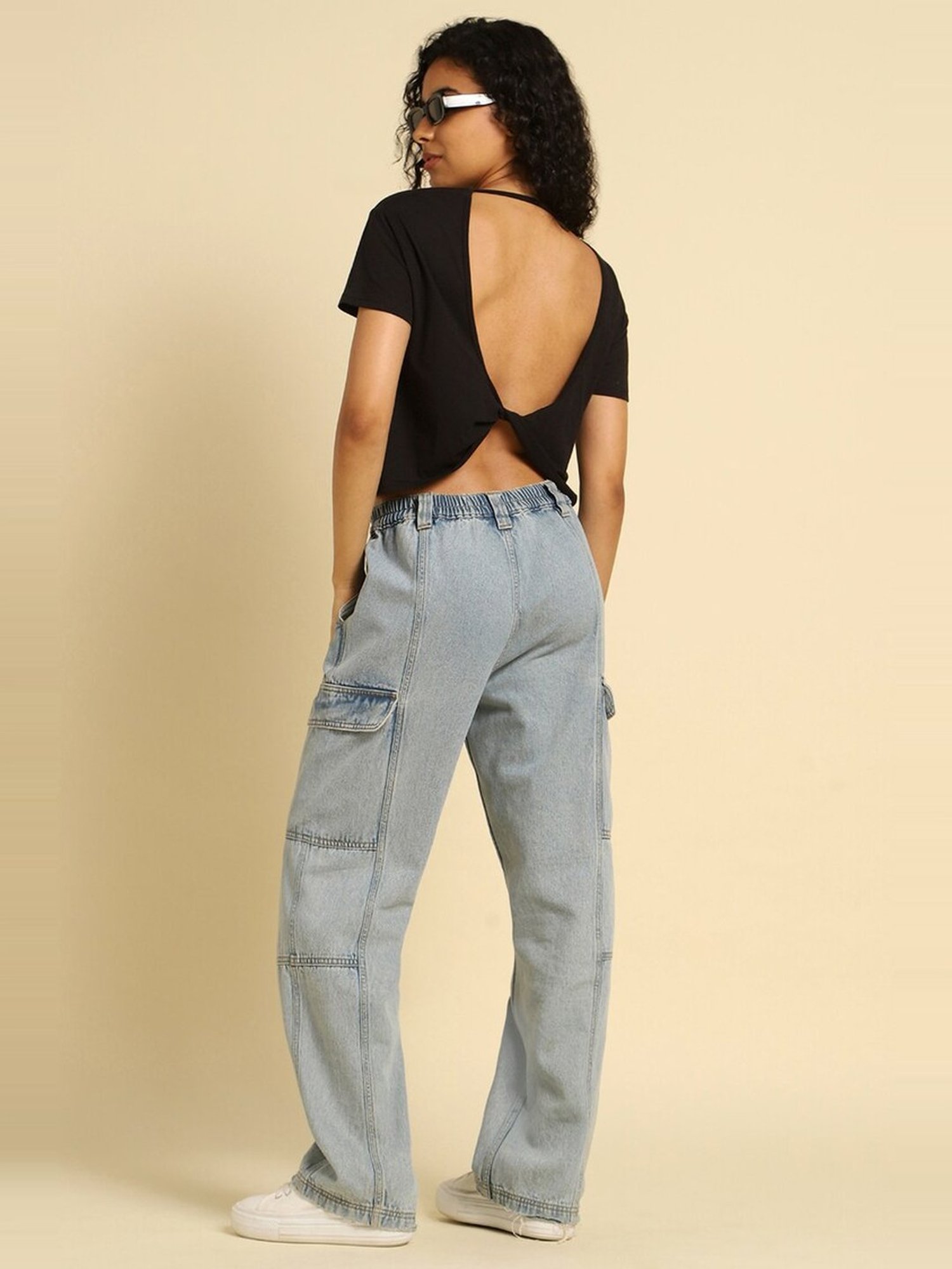 Forever 21 Black Regular Fit Crop Top