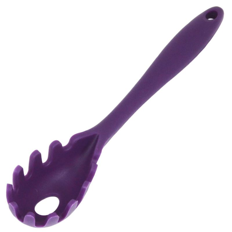 Chef Craft Silicone Spaghetti Pasta Fork Dishwasher Safe Stain Resistant (Purple)