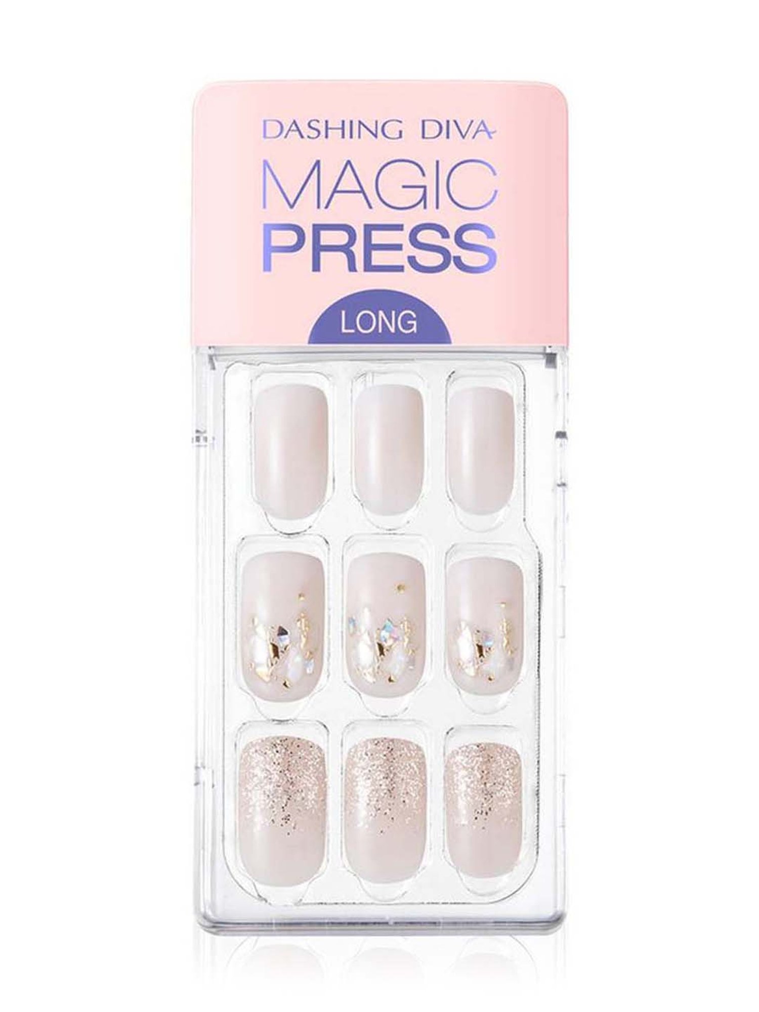 Dashing Diva Magicpress Le Blanc Fake Artificail Full Peel Off Nails