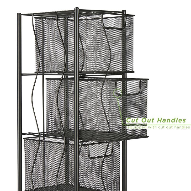 Mind Reader Rolling File Cabinet with Drawers Craft Cart Organizer