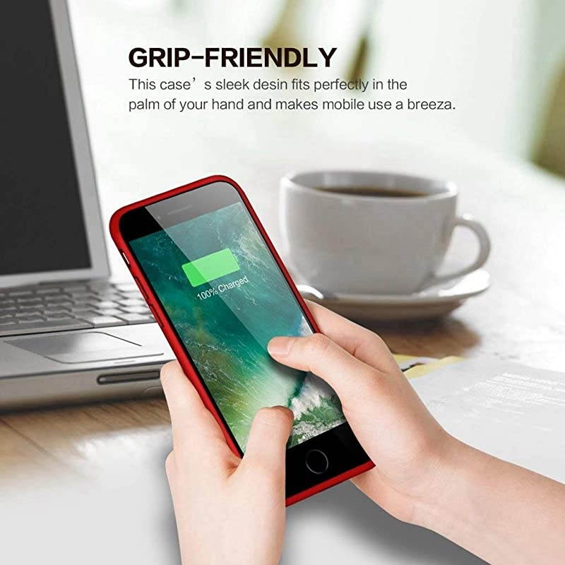 Case for iPhone 8plus/7plus/6 Plus/6s Plus, Upgraded [8500mAh] Protective Portable Charging Case Rechargeable Extended Pack for Apple iPhone 8plus/7plus/6 Plus/6s Plus(5.5') - Red