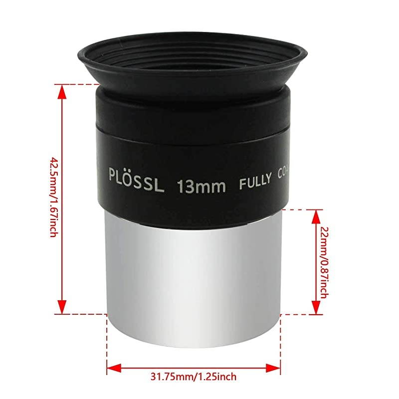 125quot 4mm Plossl Telescope Eyepiece 4Element Plossl Design Threaded for Standard 125inch Astronomy Filters