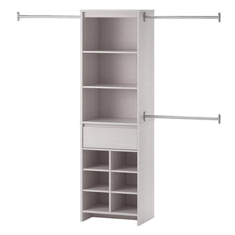 Home Basics Over the Door Metal Closet Rod, Silver