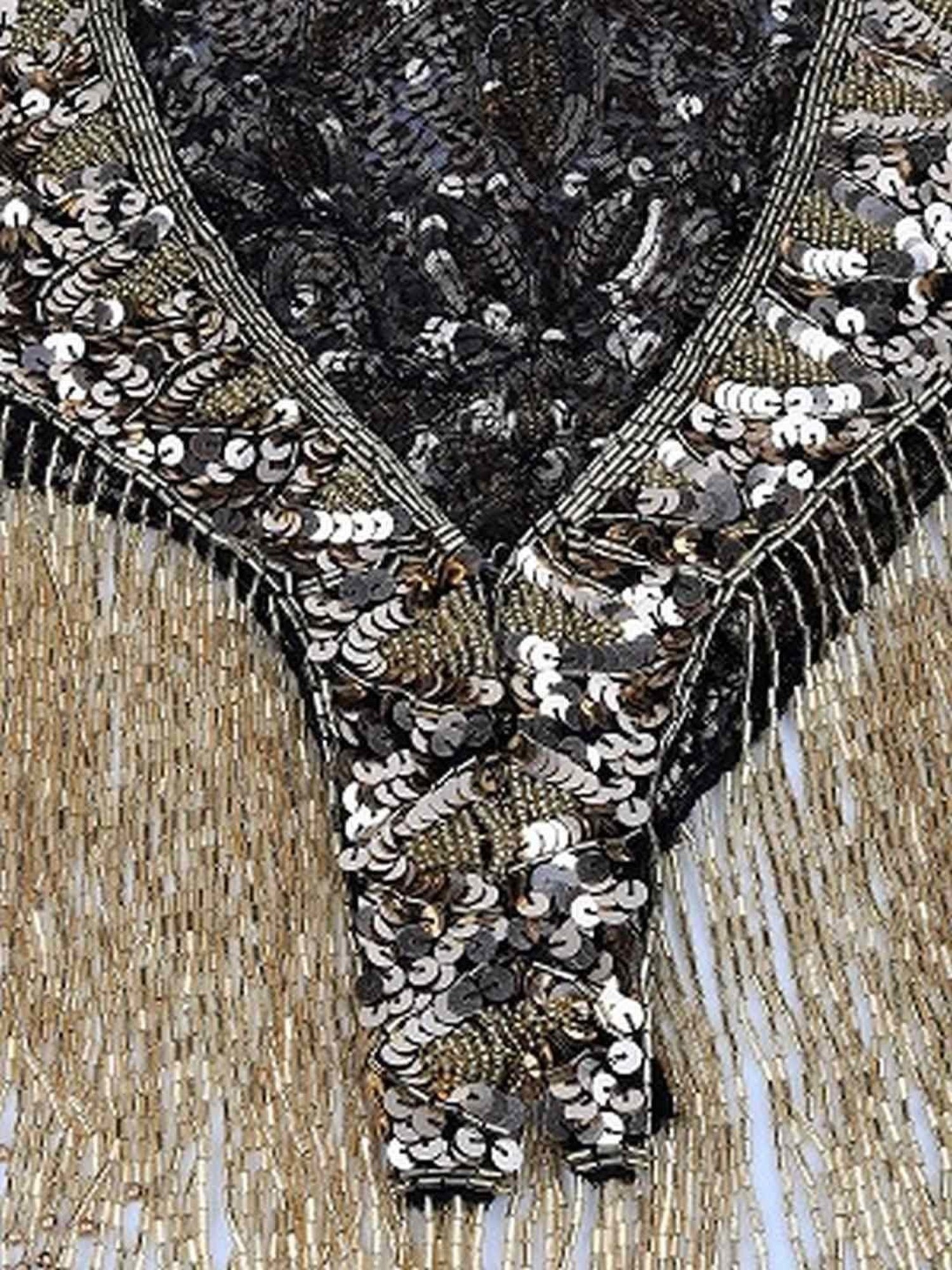 Odette Golden Embellished Fancy Short Cape