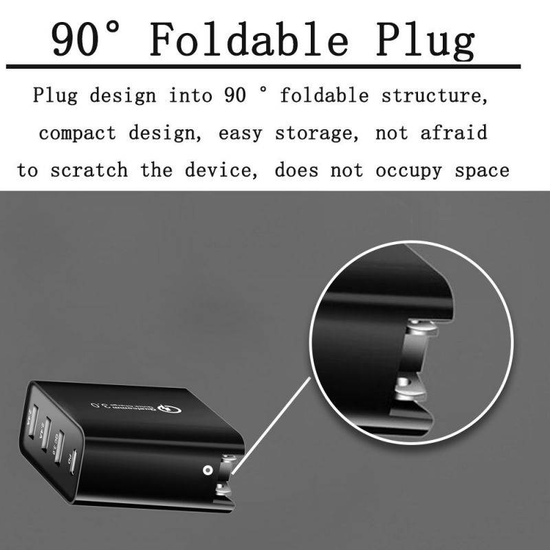 Gigbird 48W USB wall charger, 30W PD Portable Charger, Quick Charge 3.0 charger block, suitable for iPhone 12, 12 Pro, 12 Pro Max, 11, iPad, Galaxy S10e/S10/S9/S8/Plus, Note 9/8 and more.(Black)